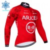 Wielershirt 2024 Arkea-B B Hotels Lange Mouw Winter Thermal Fleece Rood